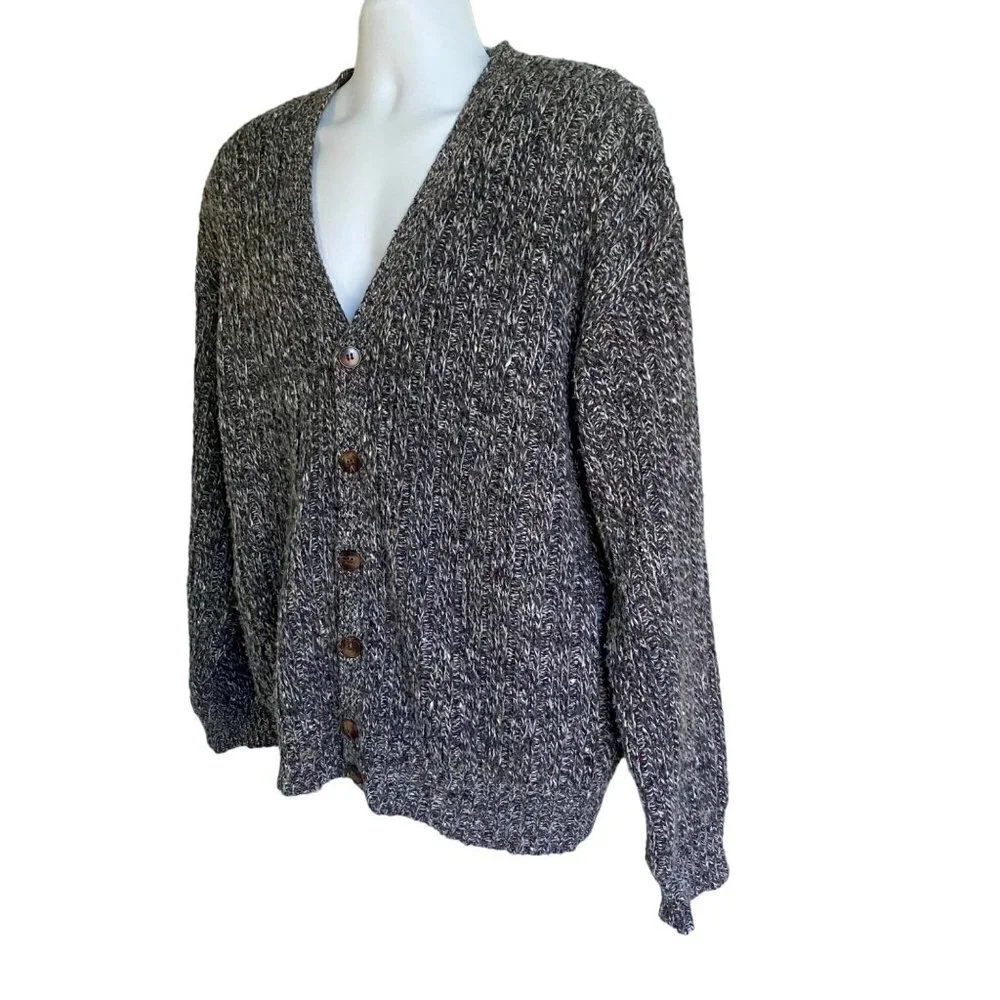 Claybrooke Button Up Cardigan Sweater Gray Men's Large